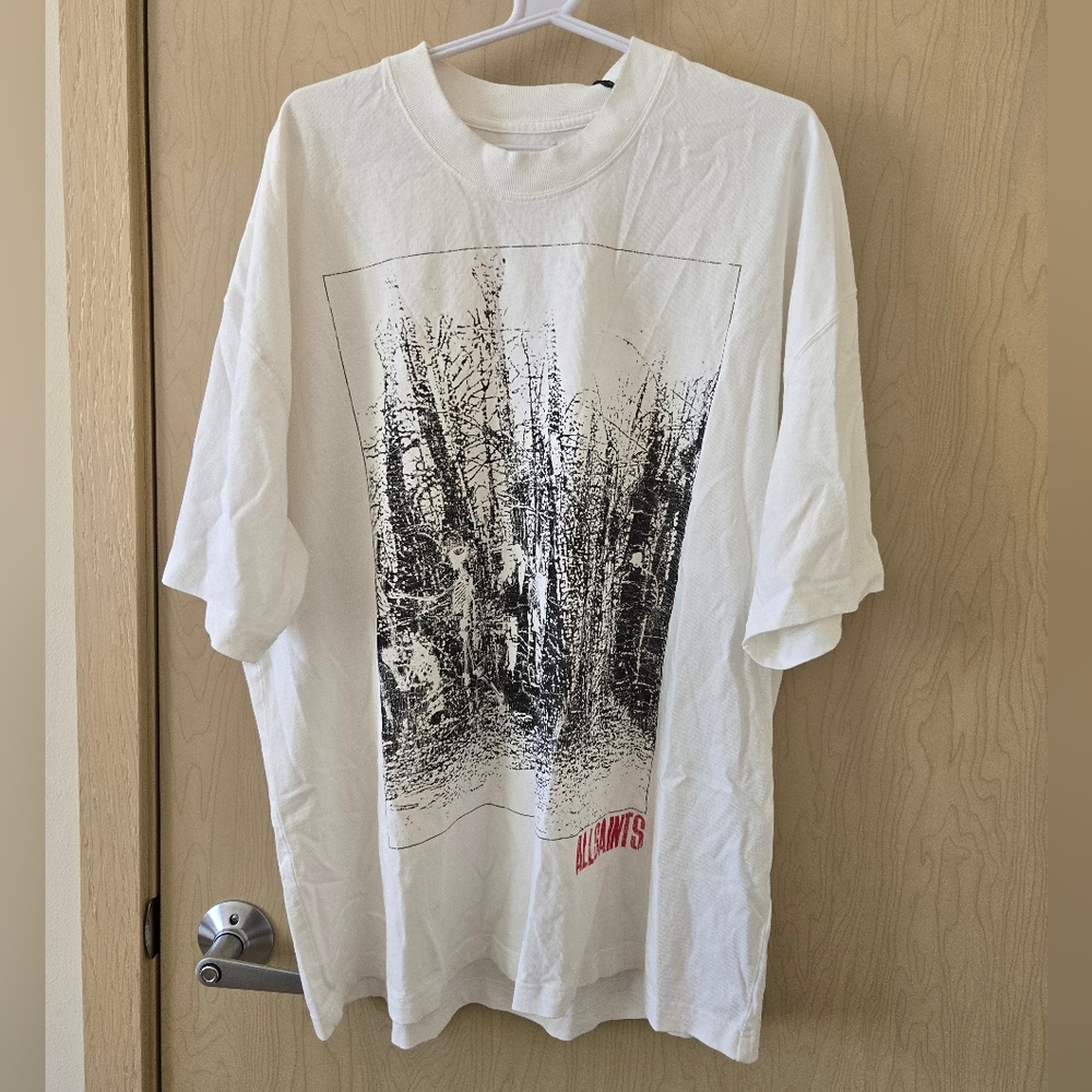 NWT Allsaints Bracken Crew Neck Graphic T-Shirt (L)